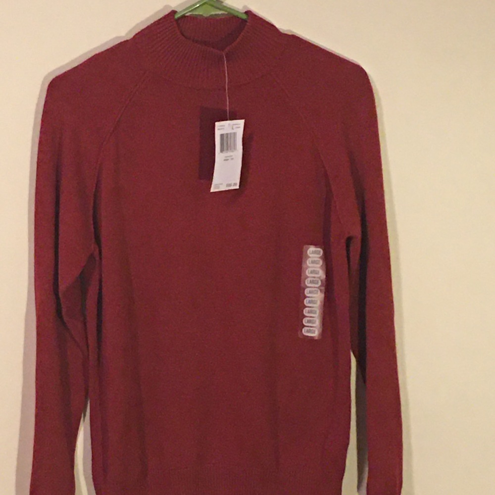 NWT! Mahogany Mockneck Sweater by Jeanne Pierre
